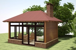 Turnkey summer kitchen for a summer house photo