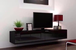 Wall mounted TV stands in the living room photo