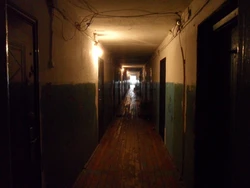 Photo of the corridor in the apartment at night