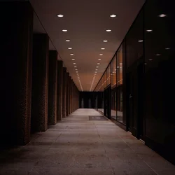 Photo of the corridor in the apartment at night