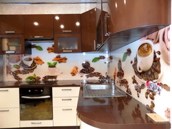 Kitchen photo brown glass