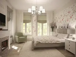 Дизайн спальни в цветочек