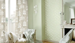 Non-woven wallpaper bedroom interior