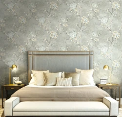 Non-woven wallpaper bedroom interior