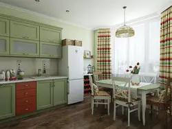 Kitchen interior in apartment what color