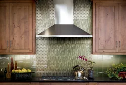 Tiles under the hood in the kitchen photo
