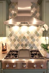Tiles under the hood in the kitchen photo