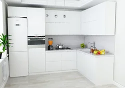 Corner kitchens white photo design