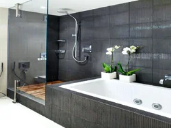 Bathtub in graphite color photo
