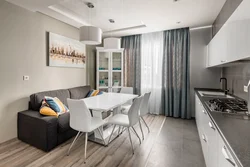 Kitchen 12 Square Meters With Sofa And TV Photo