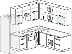 Дизайн Кухни Угловой С Холодильником И Стиральной
