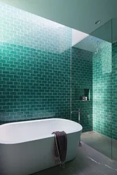 Sea ​​green bath design