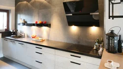 U-shaped kitchens without upper cabinets photo