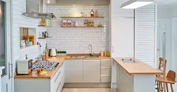 Кухни п образные без верхних шкафов фото