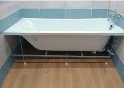 How to install a plastic bathtub photo