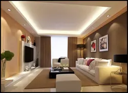 Lighting Design For Suspended Ceilings In The Living Room In A Modern Style Photo