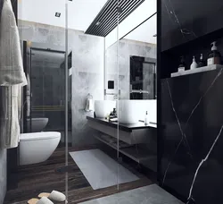 Black gray bath interior