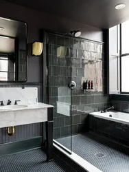 Black Gray Bath Interior