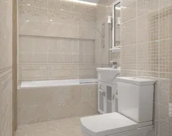 Светлый керамогранит в интерьере ванной фото