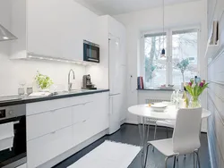 Kitchen design with white sink