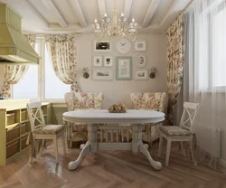 Wallpaper for kitchen in Provence style photo
