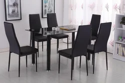 Черные стулья на кухне фото