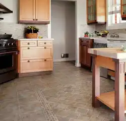 Porcelain Tiles In A Small Kitchen Photo