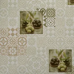 Washable non-woven wallpaper for the kitchen for a small kitchen photo