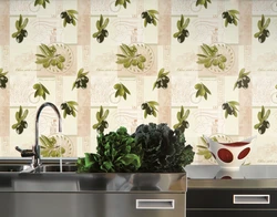 Washable Non-Woven Wallpaper For The Kitchen For A Small Kitchen Photo