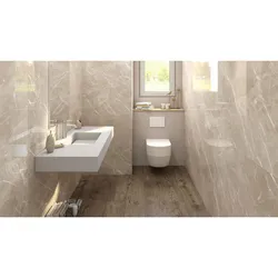 Tiles 60 by 120 in the bathroom interior