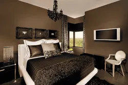 Color Combination With Chocolate Color In The Bedroom Interior