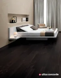 Laminate flooring in the bedroom interior photo