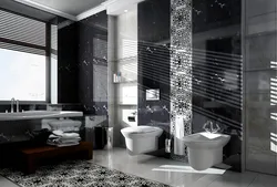 Silver bathroom interior