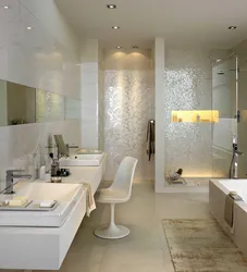 Silver bathroom interior