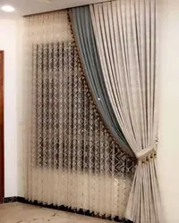 Дызайн штор для спальні на адзін бок