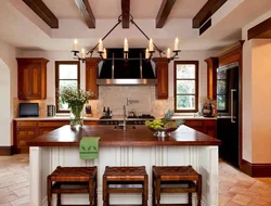 Kitchen Design In A House With Two Windows Photo