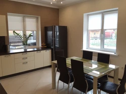 Kitchen Design In A House With Two Windows Photo