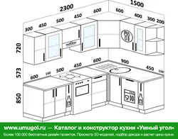 Kitchen design 170 by 170