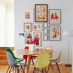 How to place a photo in the kitchen interior