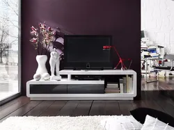 Qonaq otağı üçün müasir televizor stendlərinin fotoşəkili