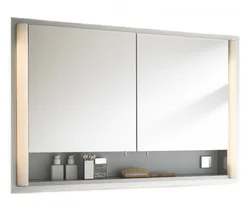 Bathroom cabinets with mirror hanging photos