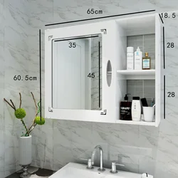 Шкафчики для ванной с зеркалом навесные фото