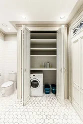 Bathroom cabinet design above the washing machine