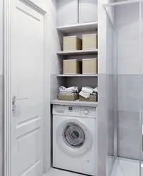 Bathroom cabinet design above the washing machine