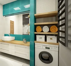 Bathroom Cabinet Design Above The Washing Machine