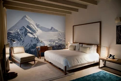 Wallpaper forest bedroom design