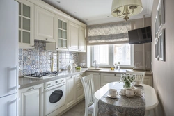 Classic small kitchen in light colors photo