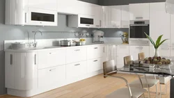 White MDF kitchen in the interior