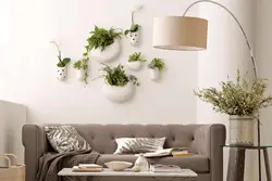 Design of empty wall in living room photo