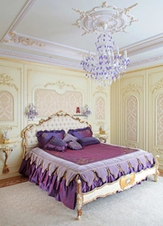 Yataq otağının interyerində barokko üslubu